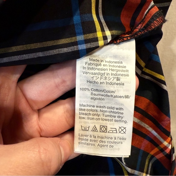 J. Crew Red and Blue Plaid Blouse - Picture 7 of 8